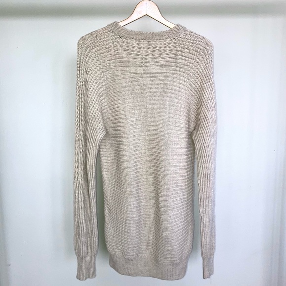 NWT Club Monaco 100% merino wool horizontal shaker ribbed crewneck sweater. 🤎 - Picture 6 of 8